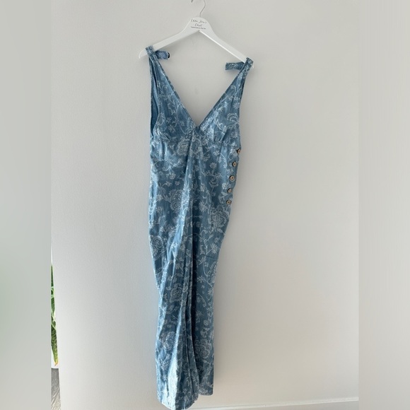 FREE PEOPLE Blue Dance All Night Jumpsuit 8 - Picture 2 of 5